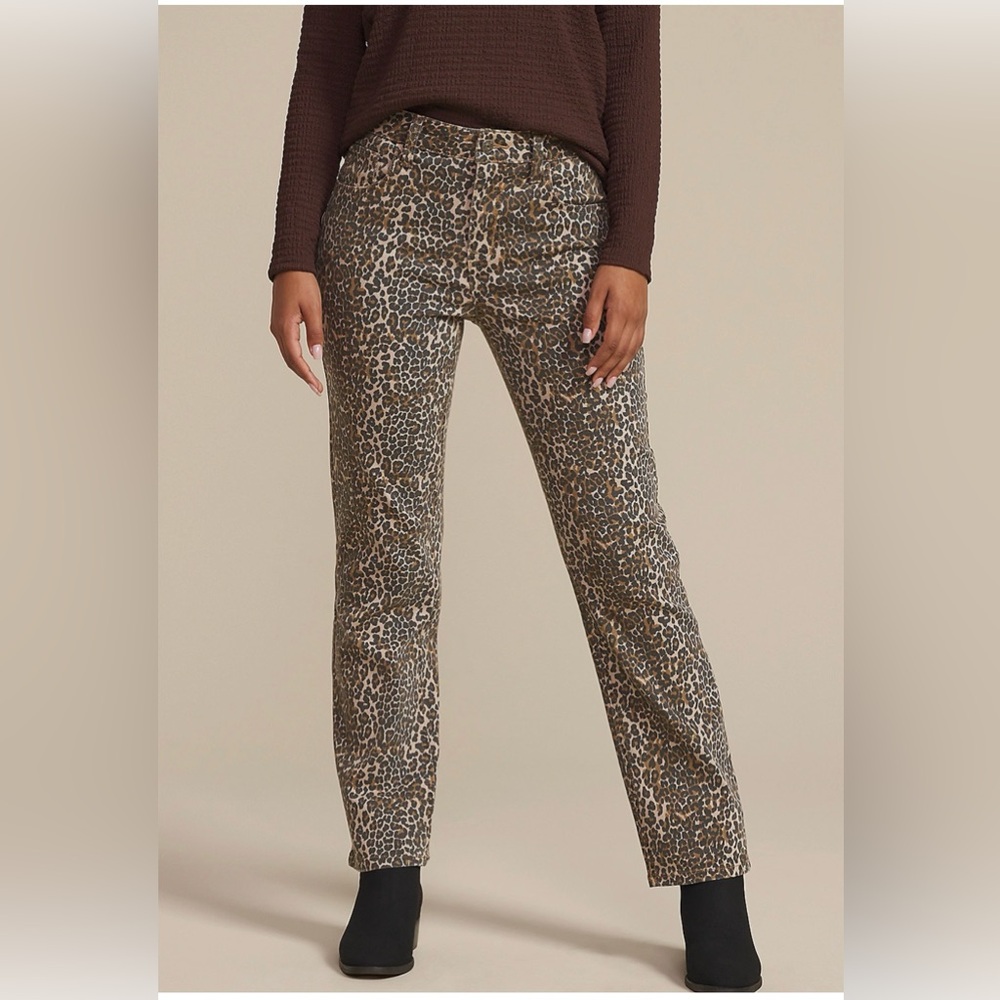 Maurice’s Leopard Print Straight-Leg jeans